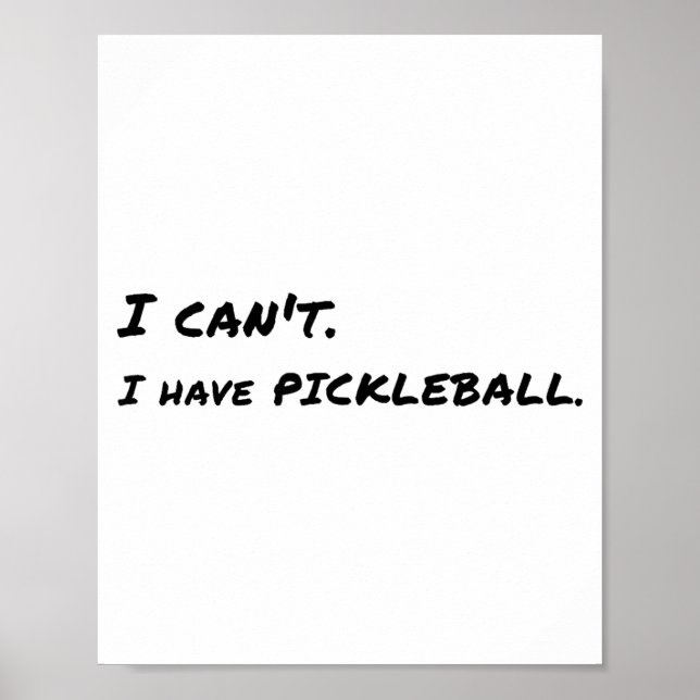 Póster I Can't, Have Ckleball  (Frente)