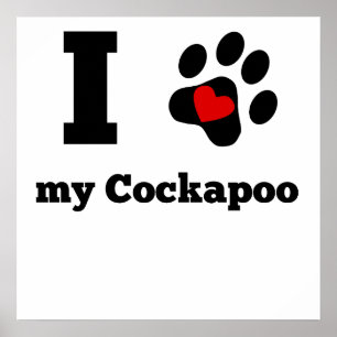 Póster I corazón mi Cockapoo