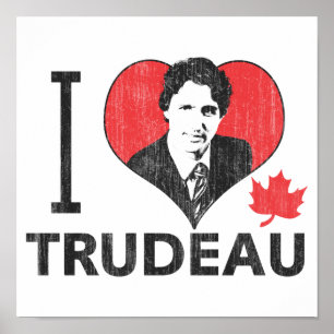 Póster I corazón Trudeau