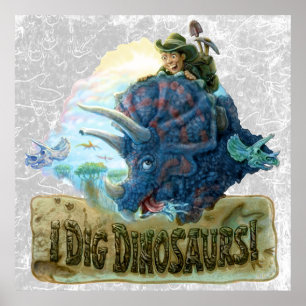 Póster I Dig Dinosaurs
