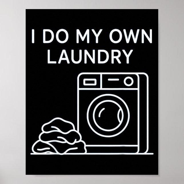 Póster I Do My Own Laundry Minimal This Year Achievements (Frente)
