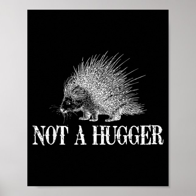 Póster I Don't Hug Apparel Funny Introvert Rcune Tee - Un (Frente)
