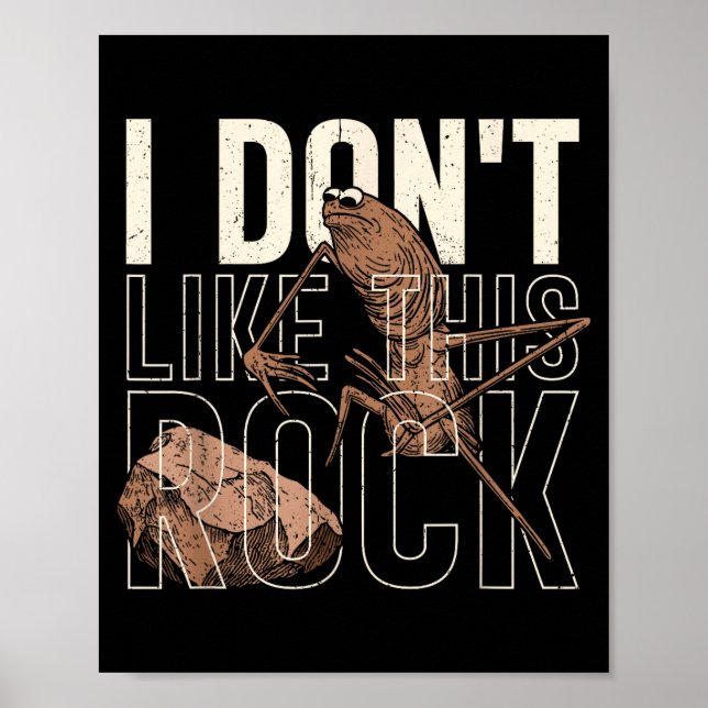 Póster I Don't Like This Rock Marcus The Worm Meme Funny  (Frente)