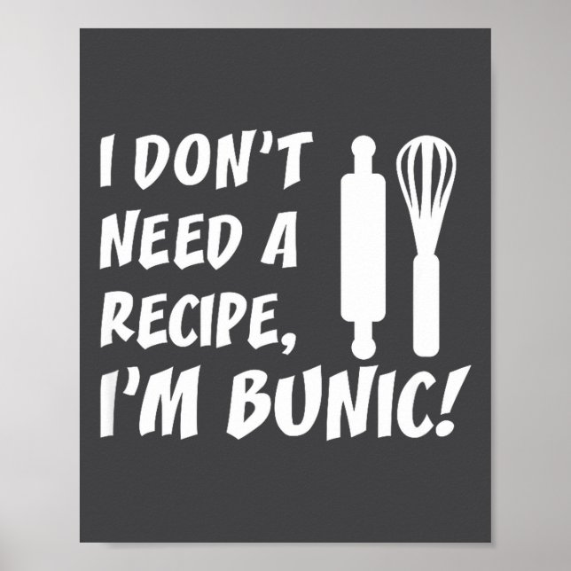 Póster I Don't Need A Recipe I'm Bunic Romanian Grandfath (Frente)