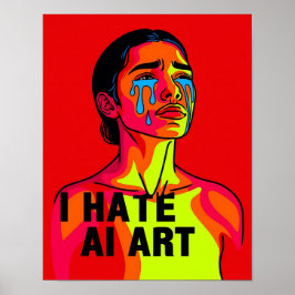 Póster "I Hate AI Art" 3