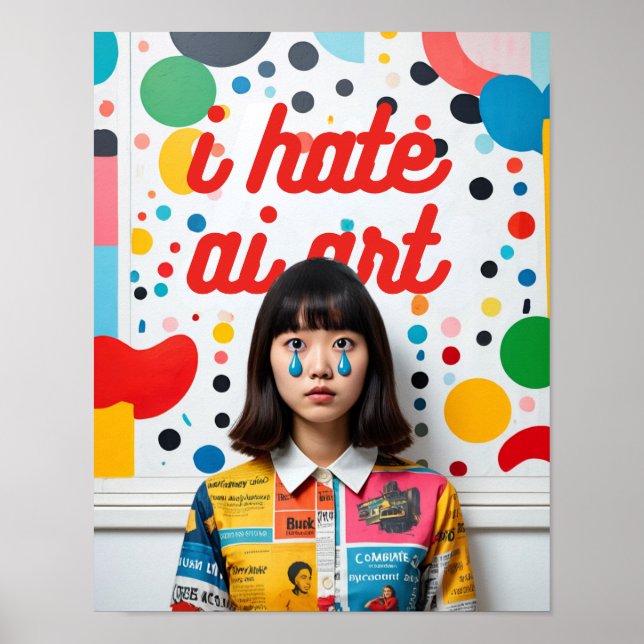 Póster "I Hate AI Art" Serie 6 (Frente)