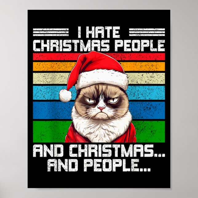 Póster I Hate Christmas Holidays Haters Black Uni-adults  (Frente)