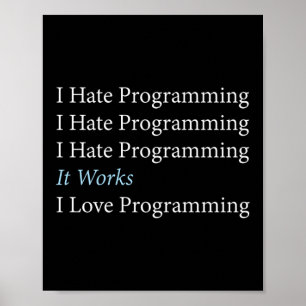 Póster I Hate Programmer Coding