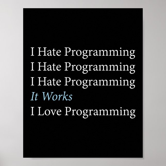 Póster I Hate Programmer Coding (Frente)