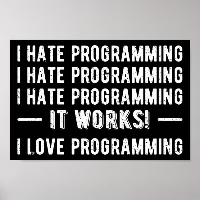 Póster I Hate Programming - Funny Programmer II (Frente)