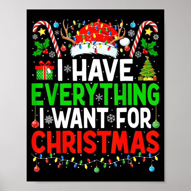 Póster I Have Everything I Need Couples Pajamas Christmas (Frente)