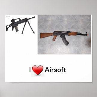 Póster I Heart Airsoft