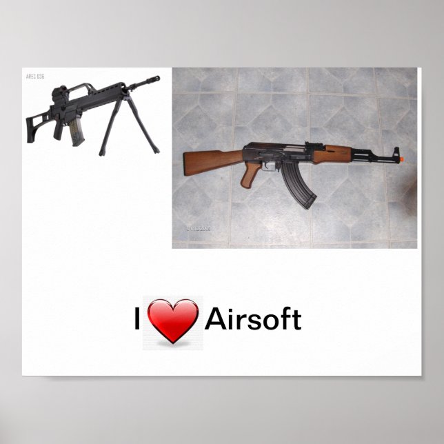 Póster I Heart Airsoft (Frente)
