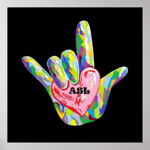 Póster I Heart ASL