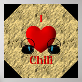 Póster I Heart Chili Poster
