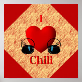 Póster I Heart Chili Poster