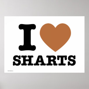 Póster I Heart Comparte Poster Gracioso