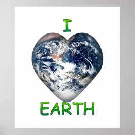 Póster I Heart Earth (I H (Tierra del H H))