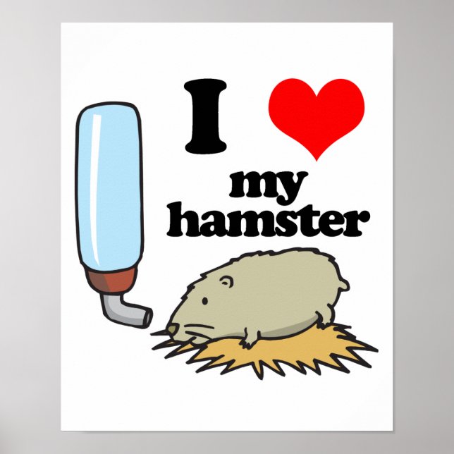 Póster I Heart (Love) My Hamster (Frente)