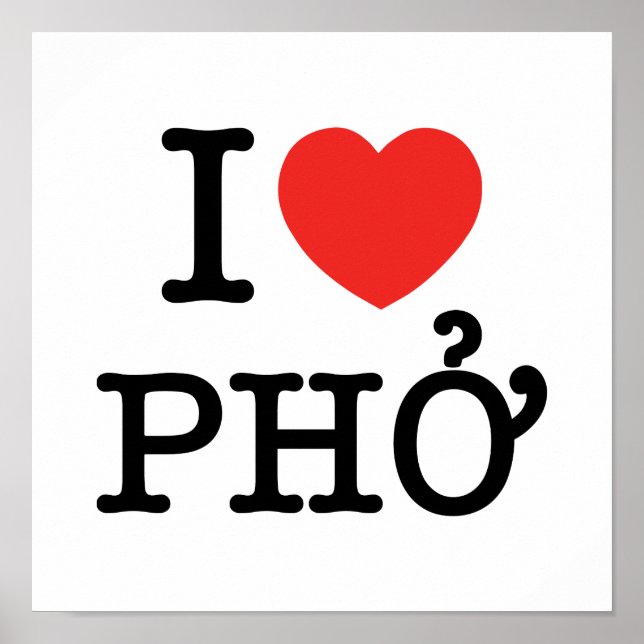 Póster I Heart (Love) Pho (Frente)
