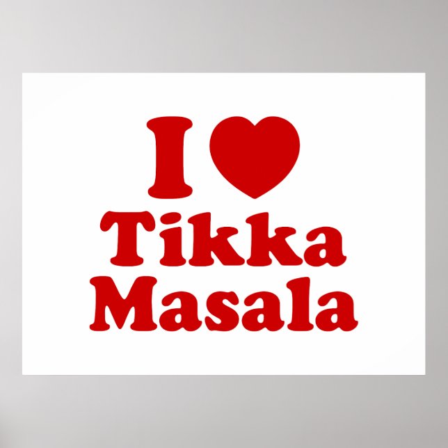 Póster I Heart (Love) Tikka Masala (Frente)