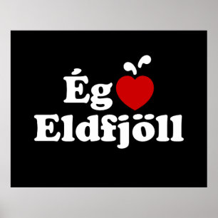 Póster I Heart (Love) Volcanes [Ég Elska Eldfjöll]