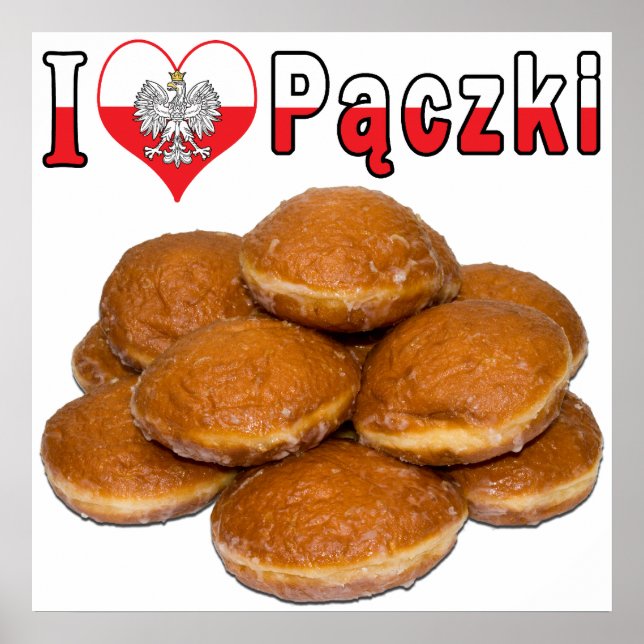 Póster I Heart Paczki comida polaca (Frente)