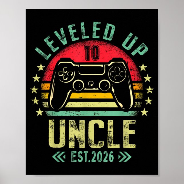 Póster I Leveled Up To Uncle 2026 Promoted To Uncle Level (Frente)