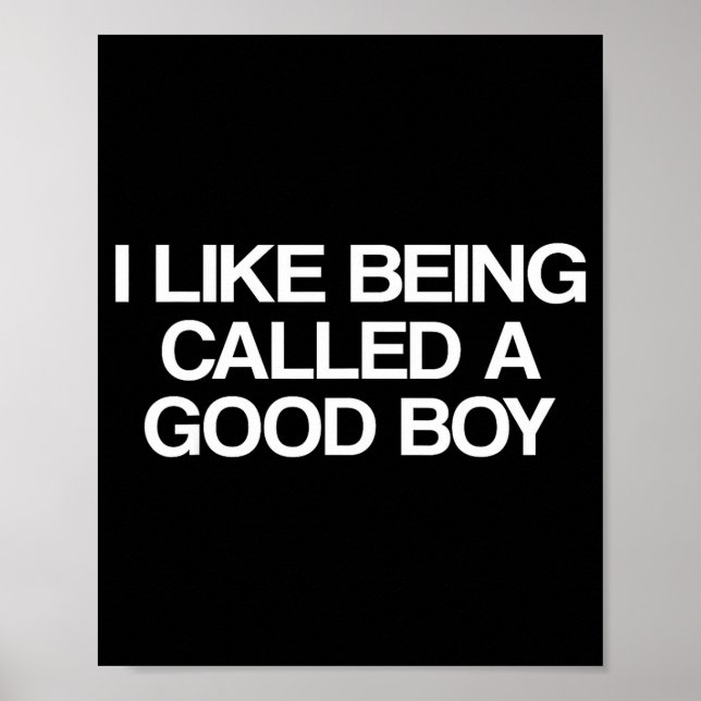 Póster I Like Being Called A Good Boy  (Frente)