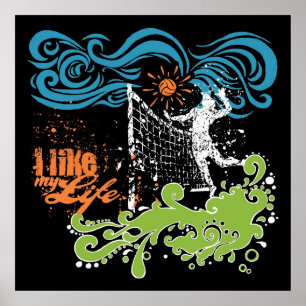 Póster "I like MY life" Volleyball Poster