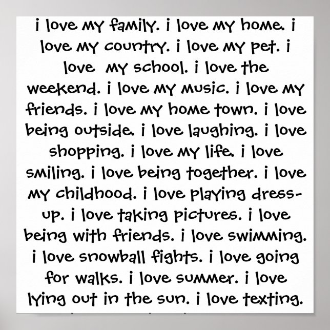 Póster i love... (Frente)