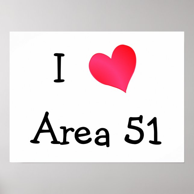 Póster I Love Area 51 (Frente)