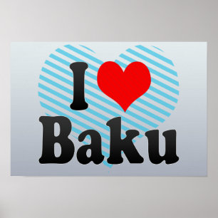 Póster I Love Baku, Azerbaijan