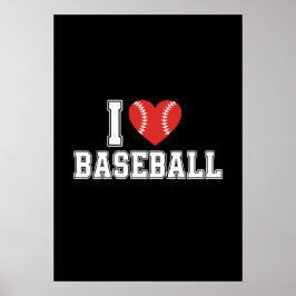 Póster I Love Baseball