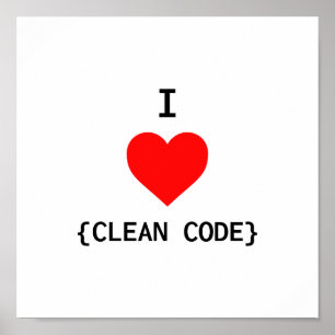 Póster I Love Clean Code