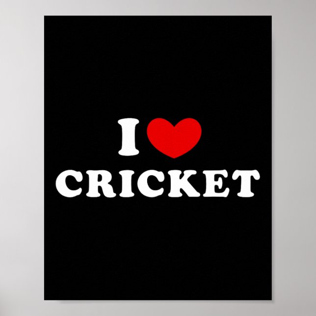 Póster I Love Cricket  (Frente)