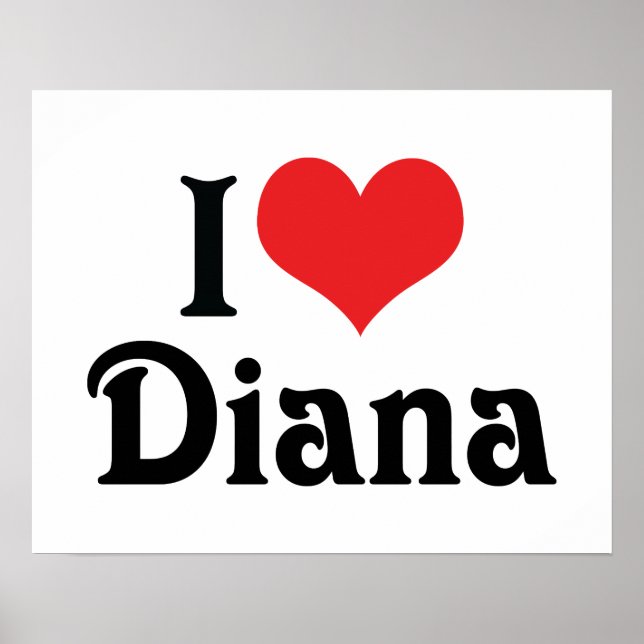 Póster I Love Diana (Frente)