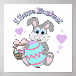 Póster I Love Easter! Easter Bunny