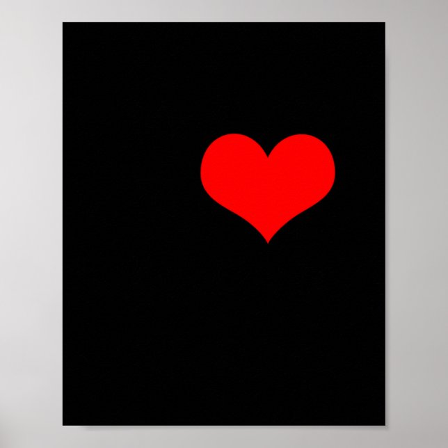 Póster I Love Garage Doors Christmas Red Heart Funny Gift (Frente)