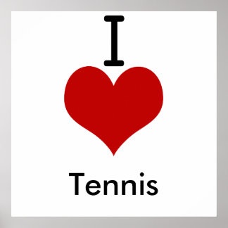 Póster I Love (heart) Tennis
