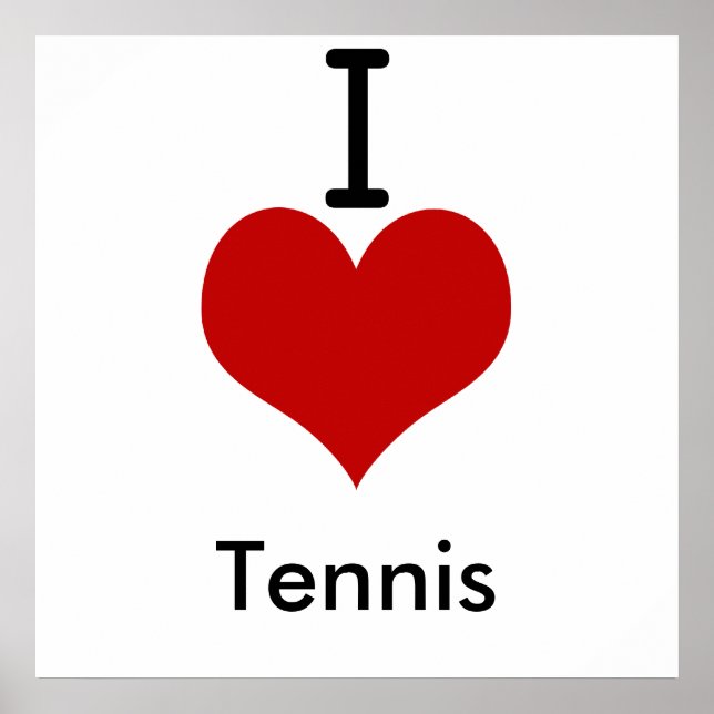 Póster I Love (heart) Tennis (Frente)