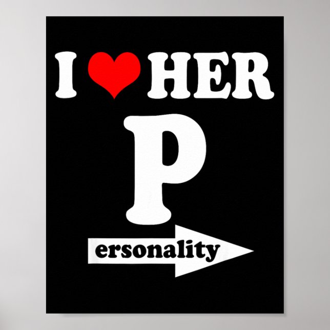 Póster I Love Her Ity Funny Valentine's Day Couple Matchi (Frente)