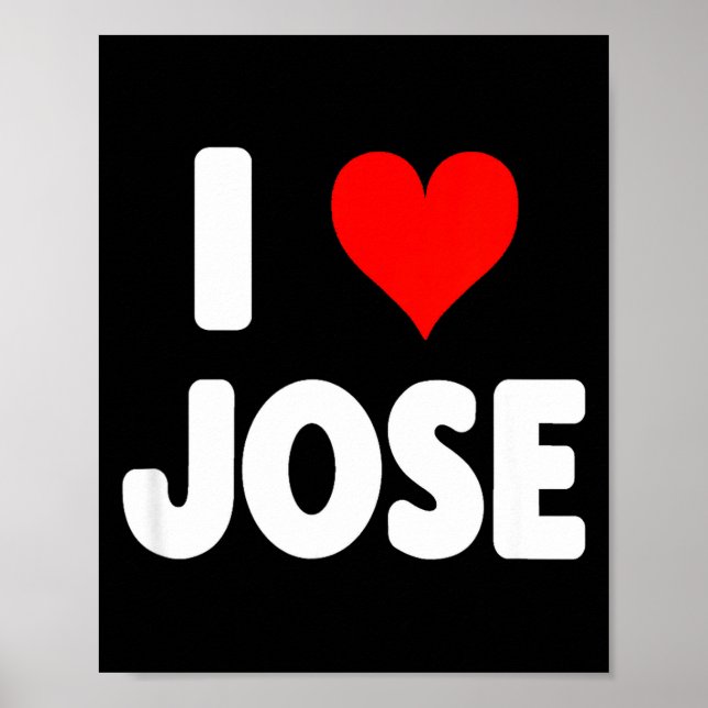 Póster I Love Jose - Heart  (Frente)