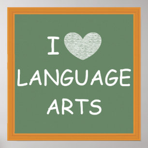 Póster I Love Language Arts