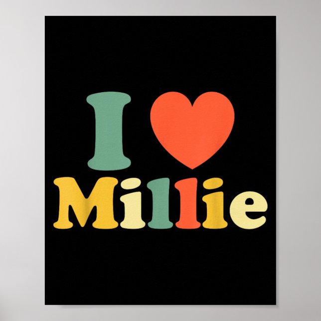 Póster I Love Millie, I Heart Millie, Red Heart Valentine (Frente)