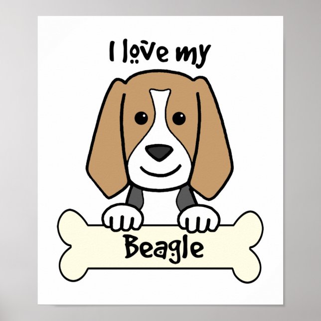 Póster I Love My Beagle (Frente)