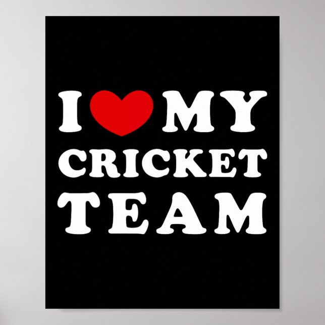 Póster I Love My Cricket Team  (Frente)