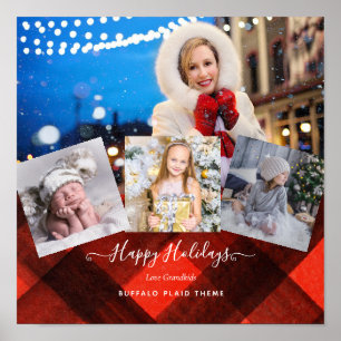 Póster I Love My GRANDMA - PHOTO COLLAGE Grandparent Gift