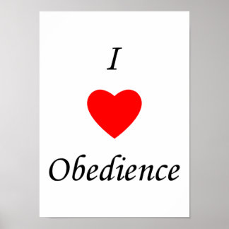 Póster I Love Obedience