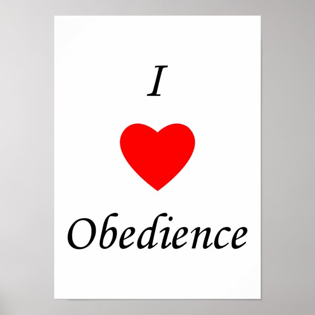 Póster I Love Obedience (Frente)